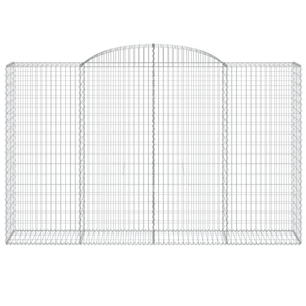 vidaXL 8 db &iacute;ves horganyzott vas gabion kos&aacute;r 300x50x180/200 cm