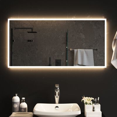 vidaXL LED-es fürdőszobatükör 100 x 50 cm