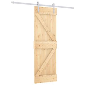 vidaXL Cs&uacute;sz&oacute; ajt&oacute; 70 x 210 cm Szil&aacute;rd Fenyőfa (Nem Kezelt)
