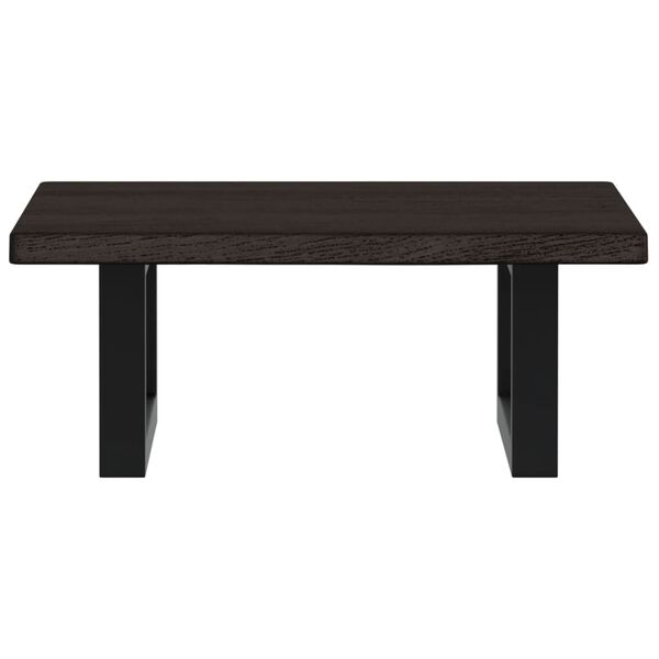 vidaXL acél és tömör tölgyfa falra szerelhető mosdópolc