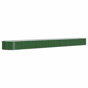 vidaXL z&ouml;ld horganyzott ac&eacute;l kerti magas&aacute;gy&aacute;s 512x80x36 cm