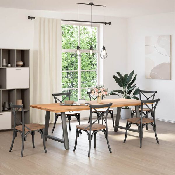 vidaXL 2 db antracitsz&uuml;rke A-alak&uacute; &eacute;tkezőasztal l&aacute;b 90 x (72-73) cm ac&eacute;l &eacute;tkezőasztal l&aacute;b