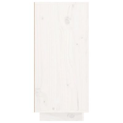 vidaXL fehér tömör fenyőfa tálalószekrény 111 x 34 x 75 cm