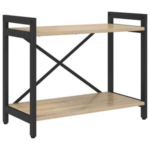 vidaXL K&ouml;nyvespolc 60 x 30 x 50 cm Szerelt Fa Sonoma t&ouml;lgy