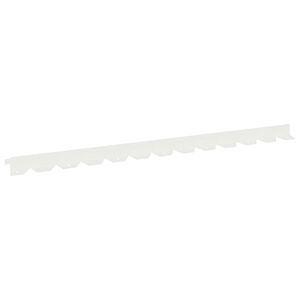 vidaXL Fűszeg&eacute;lyez&eacute;s 10 db 102 x 4 x 4 cm Ac&eacute;l Feh&eacute;r