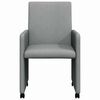 vidaXL Kerekes Étkező Székek 2 pcs Világosszürke 57 x 66 x 94 cm
