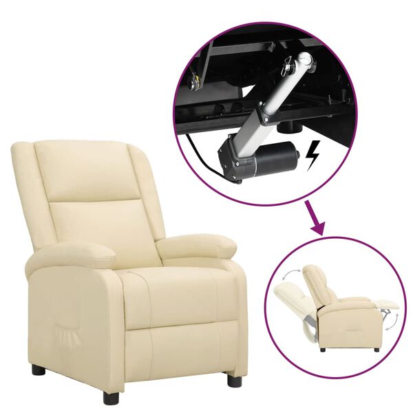 vidaXL kr&eacute;msz&iacute;nű val&oacute;di bőr fel&aacute;ll&aacute;st seg&iacute;tő fotel