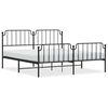 vidaXL fekete f&eacute;m &aacute;gykeret fej- &eacute;s l&aacute;bt&aacute;ml&aacute;val 183 x 213 cm