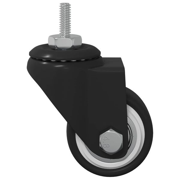 vidaXL Forg&oacute; ker&eacute;k 2 pcs Fekete 40,4 x 40,4 x 19,7 mm Vas &eacute;s nylon