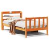 vidaXL viaszbarna t&ouml;m&ouml;r fenyőfa &aacute;gykeret fejt&aacute;ml&aacute;val 75 x 190 cm