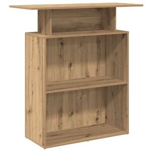 vidaXL recepci&oacute;s pult k&eacute;zműves t&ouml;lgy 100x40x104 cm szerelt fa