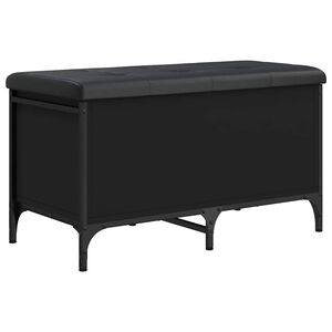 vidaXL fekete szerelt fa t&aacute;rol&oacute;pad 82 x 42 x 45 cm