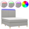 vidaXL s&ouml;t&eacute;tsz&uuml;rke sz&ouml;vet rug&oacute;s &eacute;s LED-es &aacute;gy matraccal 140x190 cm