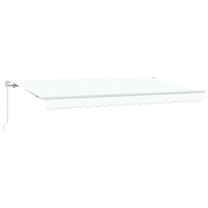 vidaXL Beh&uacute;zhat&oacute; napellenző Feh&eacute;r 400 x 200 cm sz&ouml;vet