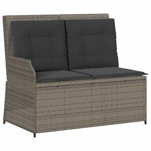 vidaXL sz&uuml;rke polyrattan d&ouml;nthető kerti pad p&aacute;rn&aacute;val