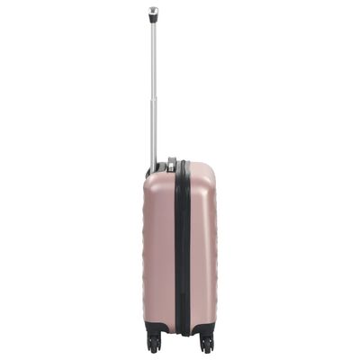 vidaXL rozéarany színű keményfalú ABS gurulós bőrönd