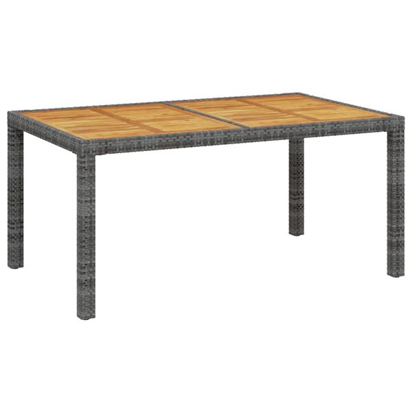 vidaXL 5 r&eacute;szes sz&uuml;rke polyrattan k&uuml;lt&eacute;ri &eacute;tkezőgarnit&uacute;ra p&aacute;rn&aacute;kkal