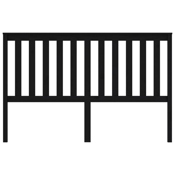 vidaXL fekete t&ouml;m&ouml;r fenyőfa &aacute;gyfejt&aacute;mla 166 x 6 x 101 cm