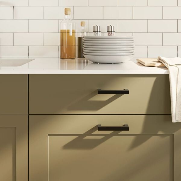 vidaXL 10 db fekete rozsdamentes ac&eacute;l szekr&eacute;nyfoganty&uacute; 96 mm