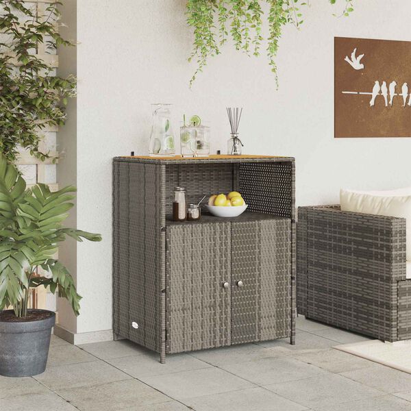 vidaXL Cabinet Sz&uuml;rke 70 x 50 x 87 cm Poli&eacute;szter &eacute;s Roly Rattan