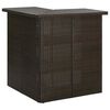 vidaXL barna polyrattan sarok b&aacute;rasztal 100 x 50 x 105 cm