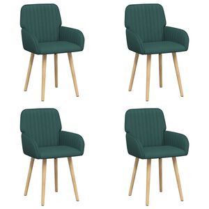 vidaXL &Eacute;tkező Sz&eacute;kek 4 pcs Sz&ouml;vet S&ouml;t&eacute;tz&ouml;ld 56,5 x 50 x 87,5 cm