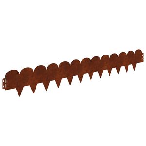 vidaXL Gyepszeg&eacute;ly hegyes &eacute;s kerek felső &eacute;l 10 db 103x15cm Ac&eacute;l