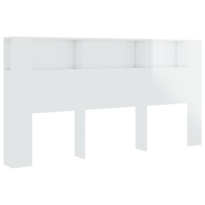 vidaXL magasfényű fehér áthidaló szekrény 200x18,5x104,5 cm