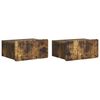 vidaXL Fali &eacute;jjeli szekr&eacute;ny 2 pcs F&uuml;st&ouml;s T&ouml;lgy 49 x 34,5 x 24 cm