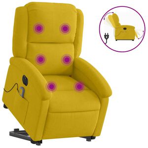 vidaXL elektromos fel&aacute;ll&aacute;st seg&iacute;tő s&aacute;rga b&aacute;rsony massz&aacute;zsfotel