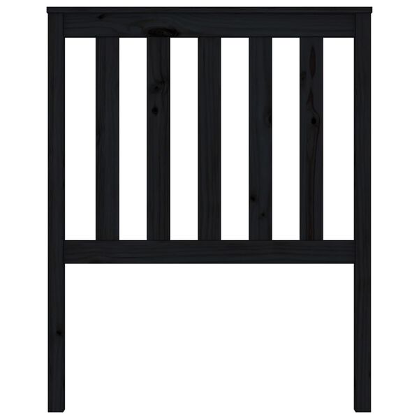 vidaXL fekete t&ouml;m&ouml;r fenyőfa &aacute;gyfejt&aacute;mla 81x6x101 cm