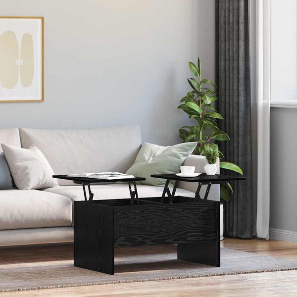 vidaXL Doh&aacute;nyz&oacute;asztal Fekete t&ouml;lgy 102 x 50,5 x 46,5 cm Faanyag