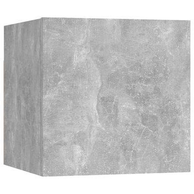 vidaXL 2 db betonszürke falra szerelhető TV-szekrény 30,5 x 30 x 30 cm