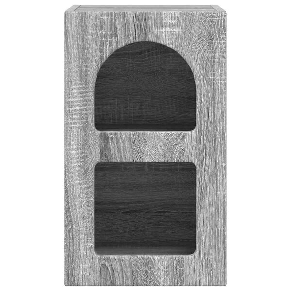 vidaXL &Eacute;jjeli asztal Sz&uuml;rke Sonoma 29,5 x 33,5 x 50 cm Faanyag