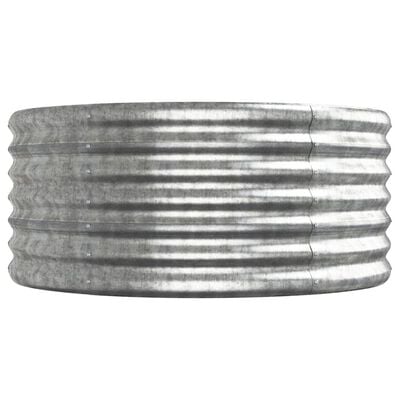 vidaXL ezüstszínű porszórt acél kerti magaságyás 620x80x36 cm