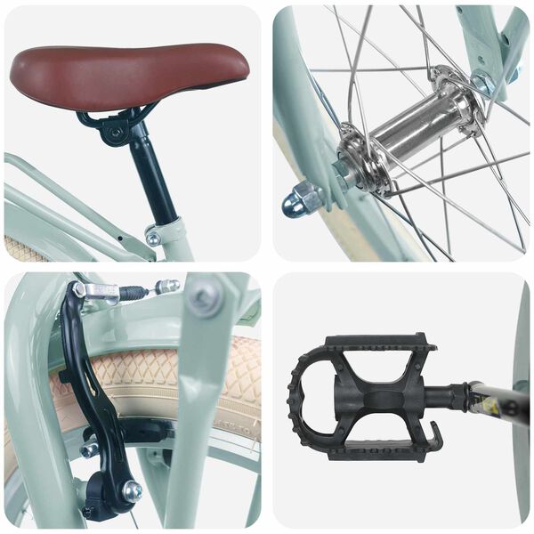 vidaXL Gyerek Bicikli 18 H&uuml;velyk 5-7 &eacute;ves korig Vil&aacute;gos z&ouml;ld