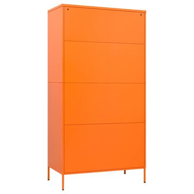 vidaXL narancssárga acél Ruhásszekrény 90 x 50 x 180 cm