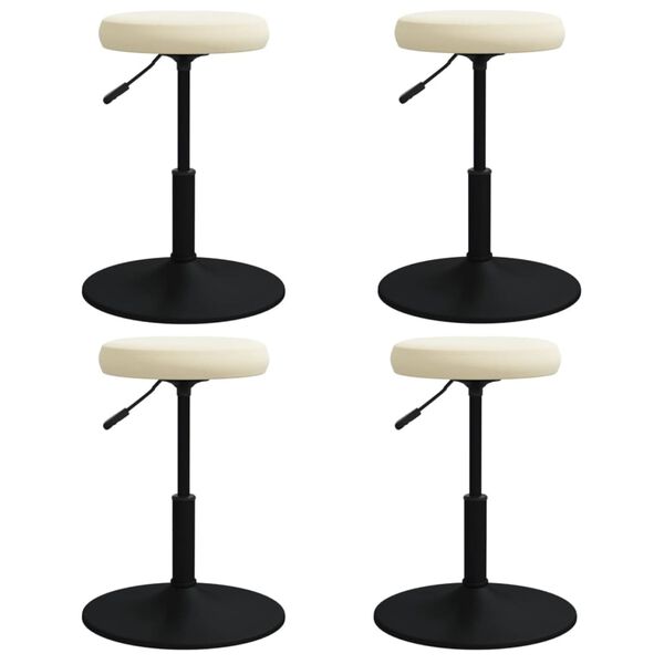 vidaXL 4 db kr&eacute;msz&iacute;nű b&aacute;rsony &eacute;tkezősz&eacute;k