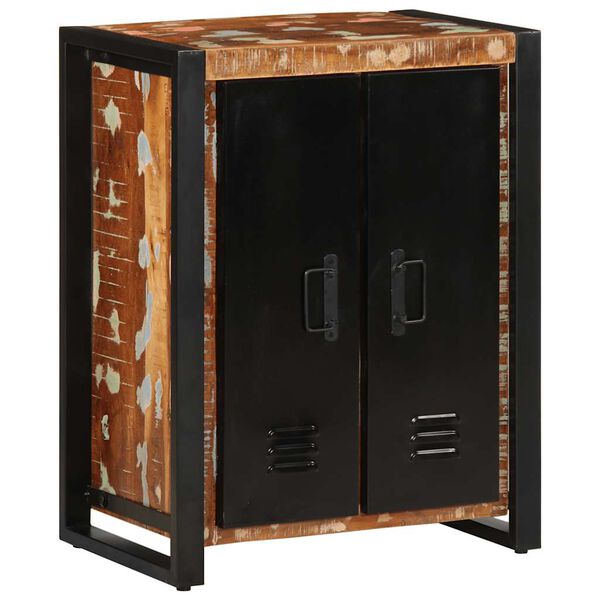 vidaXL Tálaló többszínű 55x35x70 cm Tömör fa újrahasznosított