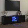 vidaXL fekete TV-szekr&eacute;ny LED l&aacute;mp&aacute;kkal 120 x 30 x 36 cm