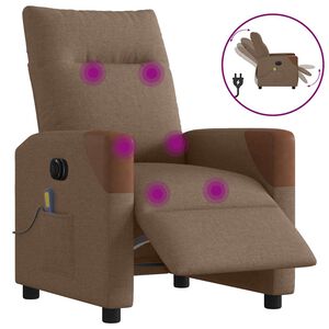 vidaXL barna sz&ouml;vet d&ouml;nthető elektromos massz&aacute;zsfotel