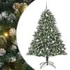 vidaXL Mű kar&aacute;csonyfa 300 LED-del Z&ouml;ld 210 cm PVC &eacute;s Műanyag &eacute;s Ac&eacute;l