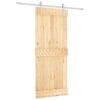 vidaXL Cs&uacute;sz&oacute; ajt&oacute; Term&eacute;szetes &eacute;s Feh&eacute;r 85 x 210 cm Szil&aacute;rd Fenyőfa