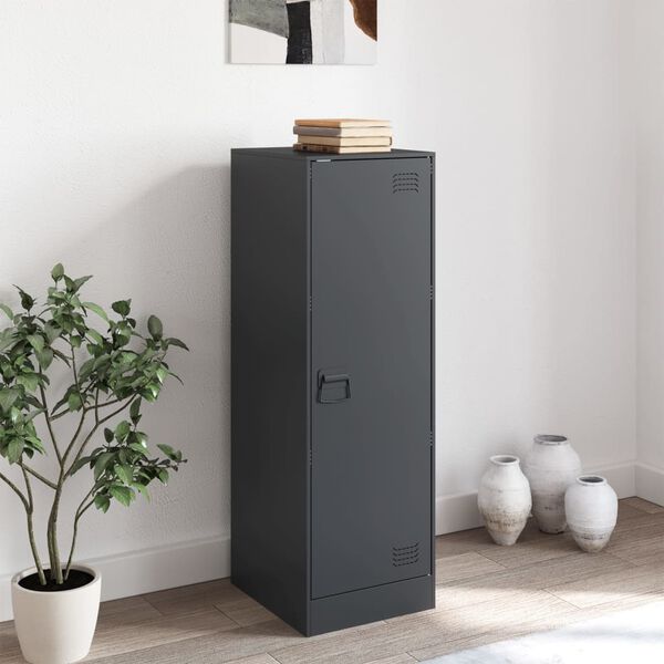 vidaXL antracitsz&uuml;rke ac&eacute;l t&aacute;lal&oacute;szekr&eacute;ny 34,5x39x107 cm