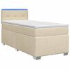 vidaXL Boxspring &aacute;gy matraccal &eacute;s LED-del Kr&eacute;msz&iacute;nű 80 x 200 cm Sz&ouml;vet