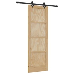 vidaXL Cs&uacute;sz&oacute; ajt&oacute; ORKDAL 73,5 x 211 cm T&ouml;m&ouml;r Fenyőfa Term&eacute;szetes