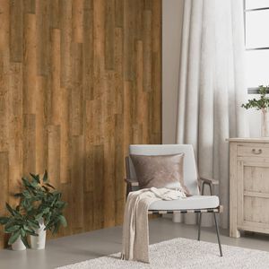 vidaXL barna fa megjelen&eacute;sű PVC fali panel 4,12 m&sup2;