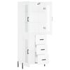 vidaXL feh&eacute;r szerelt fa magasszekr&eacute;ny 69,5 x 34 x 180 cm