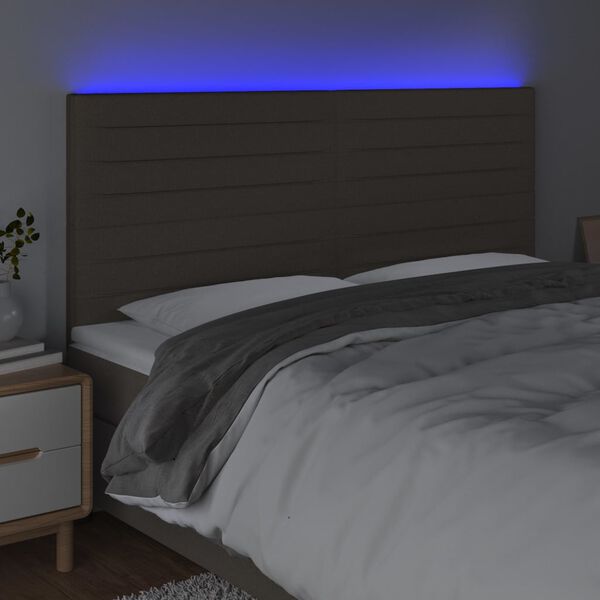 vidaXL t&oacute;psz&iacute;nű sz&ouml;vet LED-es fejt&aacute;mla 200x5x118/128 cm