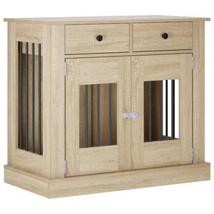 vidaXL Kutya ketrec b&uacute;tor Sonoma T&ouml;lgy 90 x 47,5 x 80 cm Szerelt Fa
